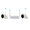 Interior 4CH HD 1080P Security Wireless IP IR Camera Wifi Kit, compatible con visión nocturna / detección PIR / audio bidireccional y tarjeta Micro SD (128 GB máx., Distancia IR: 9 m (blanco)