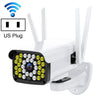 Difan DF-36Q Outdoor HD Vigilancia IP Cámara IP, compatible con la Voz Intercom y la Visión Nocturna y la Detección de la Figura Humana y la tarjeta TF, WiFi + HD Versión fija, Tapón de EE. UU.