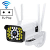 Difan DF-36Q Cámara IP de vigilancia al aire libre DF-36Q, compatible con la visualización de la voz y la visión nocturna y la Detección de la Figura Humana y la tarjeta TF, WiFi + HD PTZ Rotación, Enchufe de la UE