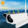 T1-2 2 megapíxeles versión WiFi IP67 impermeable Solar HD Monitor Cámara sin batería y memoria, compatible con visión nocturna infrarroja y detección de movimiento/alarma e intercomunicador de voz y vigilancia móvil