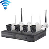 4CH HD 720P 1.0 Mega Pixel 2.4GHz WiFi IP Bullet Camera + NVR Kit