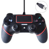 Controlador de juegos con cable para Sony Playstation PS4 (rojo)