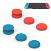 Cubierta del botón de la tapa del eje de balancín del gamepad izquierdo + derecho para interruptor (azul + magenta)