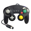 Controlador de tirador de juego con cable decorativo de tres puntos para Nintendo NGC (negro)