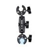 Soporte de montaje fijo para manillar de abrazadera de cangrejo Dualheads para motocicleta