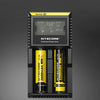 Cargador inteligente Digi inteligente Nitecore D2 con indicador LED para batería 14500, 16340 (RCR123), 18650, 22650, 26650, Ni-MH y Ni-Cd (AA, AAA)