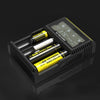 Cargador inteligente Digi inteligente Nitecore D4 con pantalla LCD para baterías 14500, 16340 (RCR123), 18650, 22650, 26650, Ni-MH y Ni-Cd (AA, AAA)