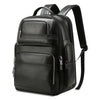Bopai 851-019811 Mochila Leathar impermeable antirrobo de gran capacidad para computadora portátil de 15,6 pulgadas y menos, con puerto de carga USB (negro)