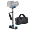 Estabilizador de mano de fibra de carbono PULUZ 38.5-61cm para cámaras y video digitales DSLR y DV, rango de carga: 0.5-3kg (azul)