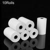 10 rollos 57 x 25 mm Registro de registro de papel de papel etiqueta de impresión de papel térmico