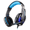 KOTION EACH G9000 Juego de 3,5 mm Auriculares para juegos Auriculares Auriculares Auriculares con micrófono Luz LED para computadora portátil / tableta / teléfonos móviles, Longitud del cable: aproximadamente 2,2 m (azul + negro)