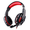 KOTION EACH G9000 Juego de 3,5 mm Auriculares para juegos Auriculares Auriculares Auriculares con micrófono Luz LED para computadora portátil / tableta / teléfonos móviles, Longitud del cable: aproximadamente 2,2 m (rojo + negro)