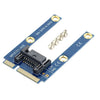 Mini PCI-E mSATA SSD a SATA Tarjeta adaptadora de extensión MPCIe de 7 pines (azul)