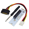 NGFF M.2 Key M a PCI-E 1X / 4X / 8X / 16X Tarjeta gráfica Adaptador de ranura para minería Tarjeta convertidora vertical con LED