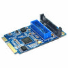 MINI PCI-E a USB 3.0 Tarjeta de expansión frontal para PC de escritorio de 19 pines (azul)
