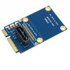 MINI SATA a 7 pines SATA Mini PCI-E HDD Tarjeta adaptadora de expansión de unidad de disco duro (azul)