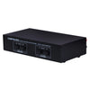B822 Interruptor de altavoz pasivo Amplificador de potencia de 2 canales Altavoz de interruptor de audio, 2 entradas y 2 salidas (negro)