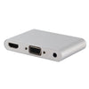 P27 Cubierta metálica Micro USB a HDMI + VGA HDTV Convertidor Adaptador AV digital, Alimentación por EZCast, Compatible con sistema iOS / Android / Windows (Plata)