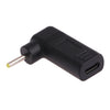 Conector adaptador de codo de enchufe macho de 2,5 x 0,7 mm a USB-C / tipo C hembra