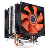 CoolAge AMD CPU disipador de calor cojinete hidráulico ventilador de refrigeración doble ventilador de 3 pines para Intel LGA775 115X AM2 AM3 AM4 FM1 FM2 1366