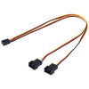 Cable del ventilador del chasis de los componentes de la computadora de 1 a 2 de 3 pines, longitud: 30 cm