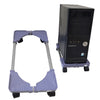 Soporte de base móvil ajustable para host de mainframe de computadora con rueda, 43-55 cm de longitud ajustable, 22-34 cm de ancho ajustable