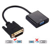 Convertidor adaptador DVI-D 24 + 1 Pin Man a VGA 15 Pin HDTV (Negro)