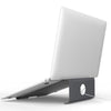 Soporte de enfriamiento de aluminio para computadora portátil, adecuado para Mac Air, Mac Pro, iPad y otras computadoras portátiles de 11 a 17 pulgadas (gris)