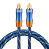 EMK LSYJ-A010 1m OD6.0mm Cable de audio óptico digital Toslink macho a macho con cabezal de metal chapado en oro
