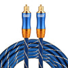 Cable de audio óptico digital EMK LSYJ-A 3m OD6.0mm chapado en oro con cabezal de metal Toslink macho a macho