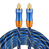 Cable de audio óptico digital EMK LSYJ-A 5m OD6.0mm chapado en oro con cabezal de metal Toslink macho a macho