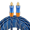 Cable de audio óptico digital EMK LSYJ-A 8m OD6.0mm chapado en oro con cabezal de metal Toslink macho a macho