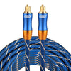 Cable de audio óptico digital EMK LSYJ-A 10m OD6.0mm chapado en oro con cabezal de metal Toslink macho a macho