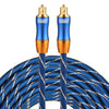 Cable de audio óptico digital EMK LSYJ-A 20m OD6.0mm chapado en oro con cabezal de metal Toslink macho a macho