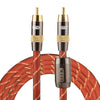 EMK TZ / A 2m OD8.0mm Cabeza metálica chapada en oro RCA a RCA Cable de interconexión coaxial digital Cable de audio / video RCA