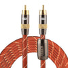 EMK TZ / A 3m OD8.0mm Cabeza metálica chapada en oro RCA a RCA Cable de interconexión coaxial digital Cable de audio / video RCA