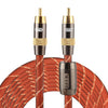 EMK TZ / A 5m OD8.0mm Cabeza metálica chapada en oro RCA a RCA Cable de interconexión coaxial digital Cable de audio / video RCA