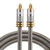 EMK YL-A 1m OD8.0mm Cable de audio óptico digital macho a macho Toslink con cabezal de metal chapado en oro