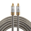 EMK YL-A 3m OD8.0mm Cable de audio óptico digital macho a macho Toslink con cabezal de metal chapado en oro
