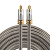 Cable de audio óptico digital EMK YL-A 8m OD8.0mm chapado en oro con cabezal de metal Toslink macho a macho