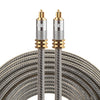 Cable de audio óptico digital EMK YL-A 10m OD8.0mm chapado en oro con cabezal de metal Toslink macho a macho