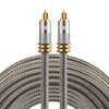 EMK YL-A 15m OD8.0mm Cable de audio óptico digital macho a macho Toslink con cabezal de metal chapado en oro