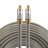 Cable de audio óptico digital EMK YL-A 20m OD8.0mm chapado en oro con cabezal de metal Toslink macho a macho