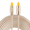 Cable de audio óptico digital EMK 5m OD4.0mm chapado en oro con cabeza metálica tejida Toslink macho a macho (dorado)