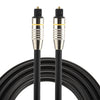 Varón de Toslink de la cabeza del metal niquelado OD6.0mm del 1.5m al cable de audio óptico digital masculino