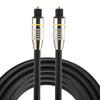 2m OD6.0mm niquelado cabeza metálica Toslink macho a macho cable de audio óptico digital