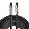 Cable de audio óptico digital macho a macho Toslink de cabeza metálica niquelada OD6.0mm de 8m OD6.0mm
