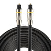Varón de Toslink de la cabeza del metal niquelado de 10m OD6.0mm al cable de audio óptico digital masculino