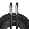 Varón de Toslink de la cabeza del metal niquelado OD6.0mm del 15m al cable de audio óptico digital masculino