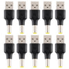 10 PCS 5.5 x 2.5mm Macho a USB 2.0 Macho Conector DC Power